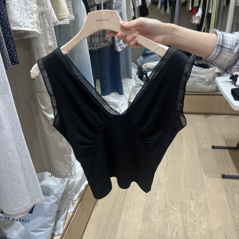 MEMOIRE韓國直郵實拍女士新款推薦人氣26夏季吊帶背心深VMEMOIRE吊帶/背心圖色3