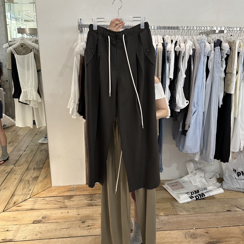 CREAM VILLA韓國東大門代購女裝新品26夏季休閑褲亞麻CREAM VILLA休閑褲圖色3