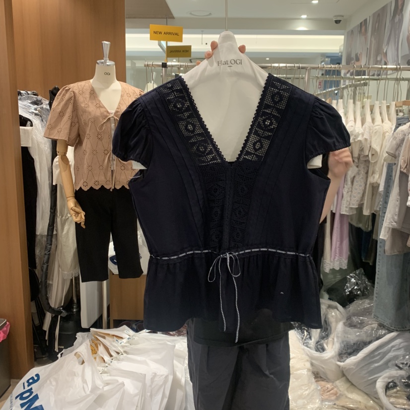 OGI韓國直郵女士新品熱賣休閑推薦時尚人氣26夏季襯衫蕾絲衫FLat OGI襯衫/蕾絲衫圖色2