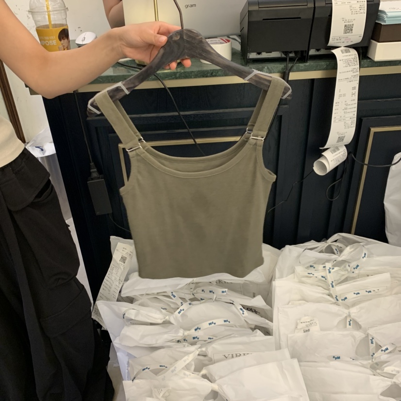 VIRKIN韓國直郵女裝新品熱賣休閑時尚26夏季推薦吊帶背心VIRKIN吊帶/背心