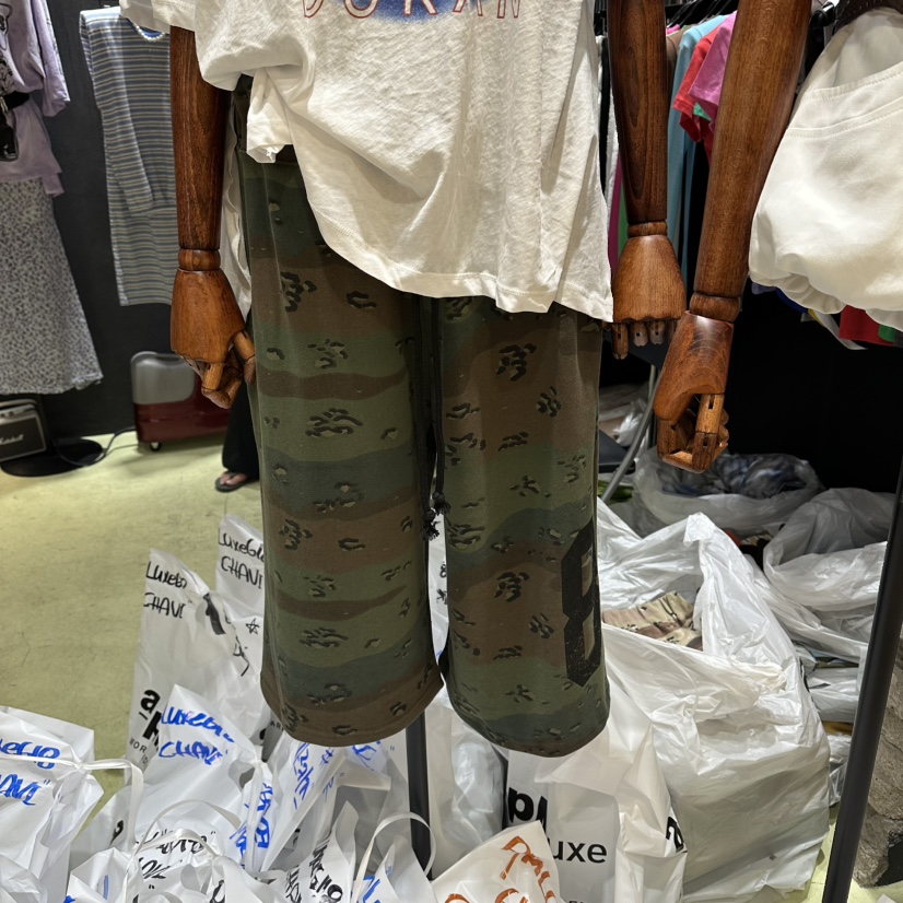 CHAVI韓國東大門直郵女裝新品人氣熱賣26夏季時尚短褲迷彩CHAVI短褲