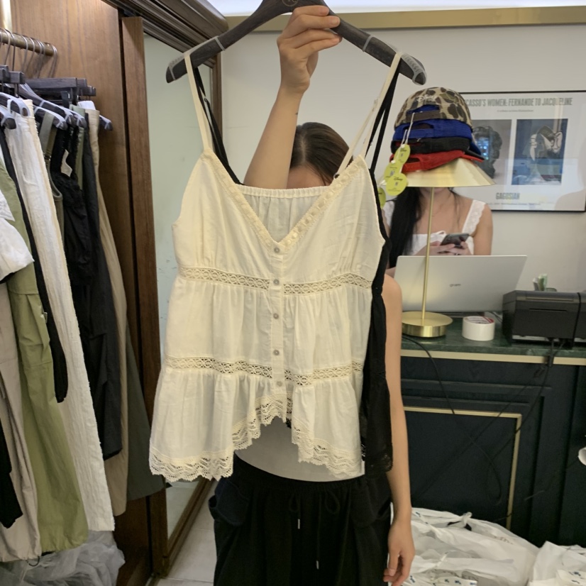 VIRKIN韓國東大門直郵女士新品時尚推薦吊帶背心不對稱無袖VIRKIN吊帶/背心圖色1
