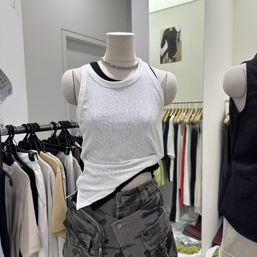 VIVEL韓國直郵實拍女裝新品熱賣時尚26夏季人氣吊帶背心無袖VIVE L吊帶/背心