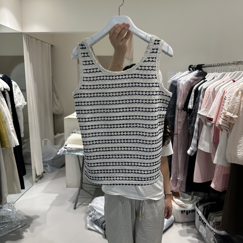 LORING RE I韓國直郵女士新款推薦熱賣吊帶背心針織無袖LORING RE-I/BARE吊帶/背心