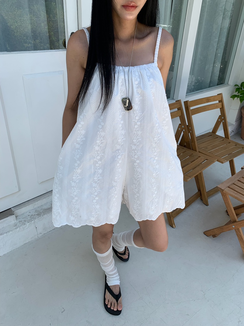 BADCALM東大門實拍韓國女士新品推薦休閑熱賣背帶褲刺繡棉BADCALM背帶褲