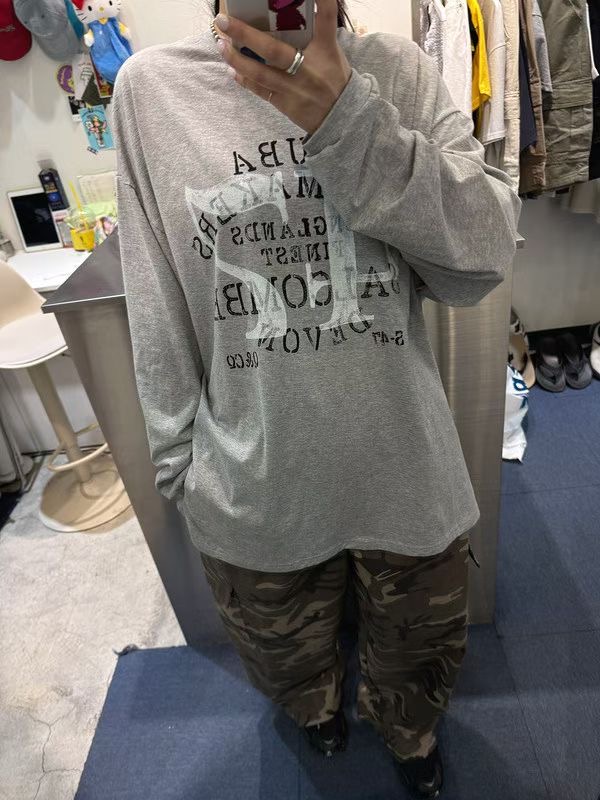 INBIBLE韓國直郵實拍女士新品時尚熱賣26夏季推薦長袖T恤INBIBLE長袖T恤圖色2