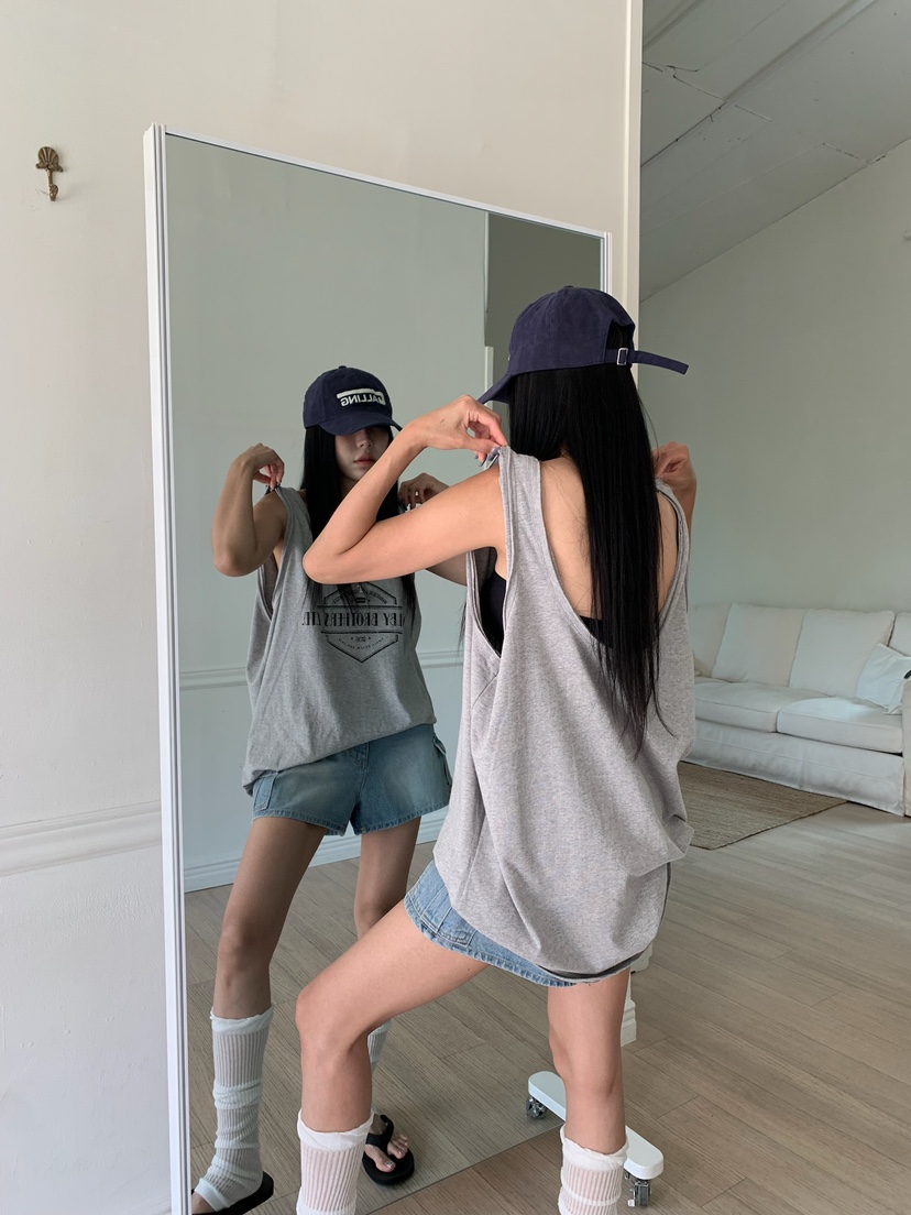 BADCALM韓國東大門代購女裝新品休閑時尚推薦26夏季吊帶背心BADCALM吊帶/背心