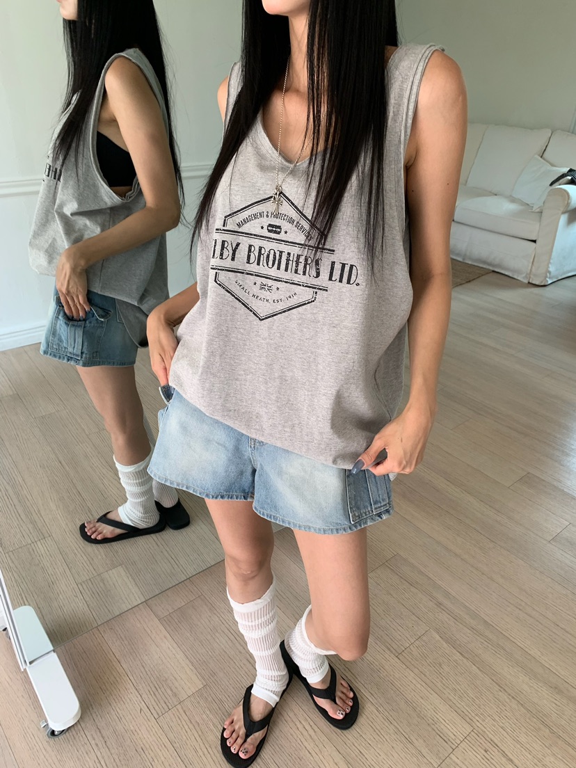 BADCALM韓國東大門代購女裝新品休閑時尚推薦26夏季吊帶背心BADCALM吊帶/背心圖色1