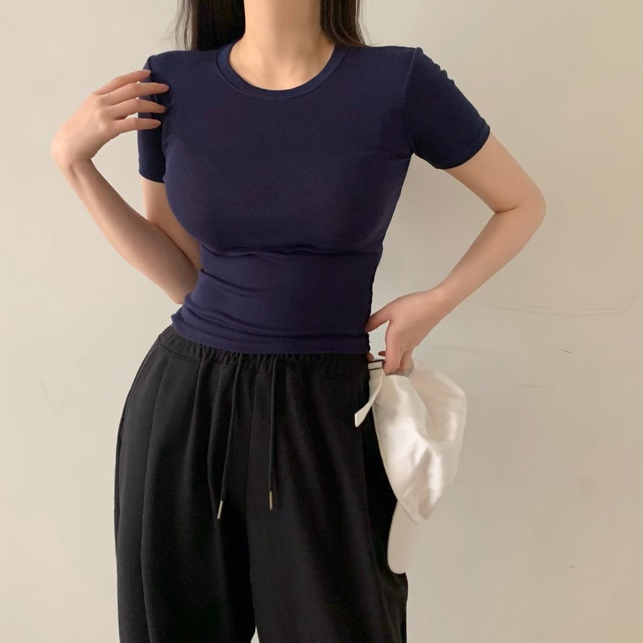 PUDDING韓國直郵女士新品人氣休閑推薦時尚熱賣26夏季T恤PUDDINGT恤圖色2