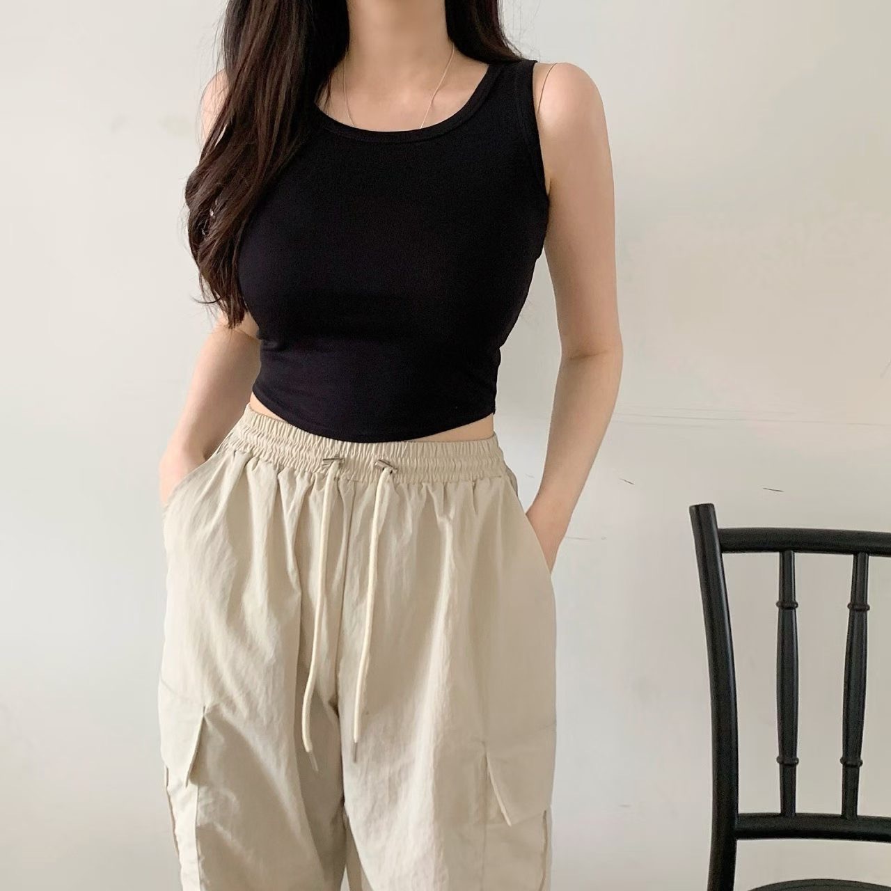 PUDDING東大門實拍韓國女士新款休閑推薦時尚人氣吊帶背心PUDDING吊帶/背心圖色1