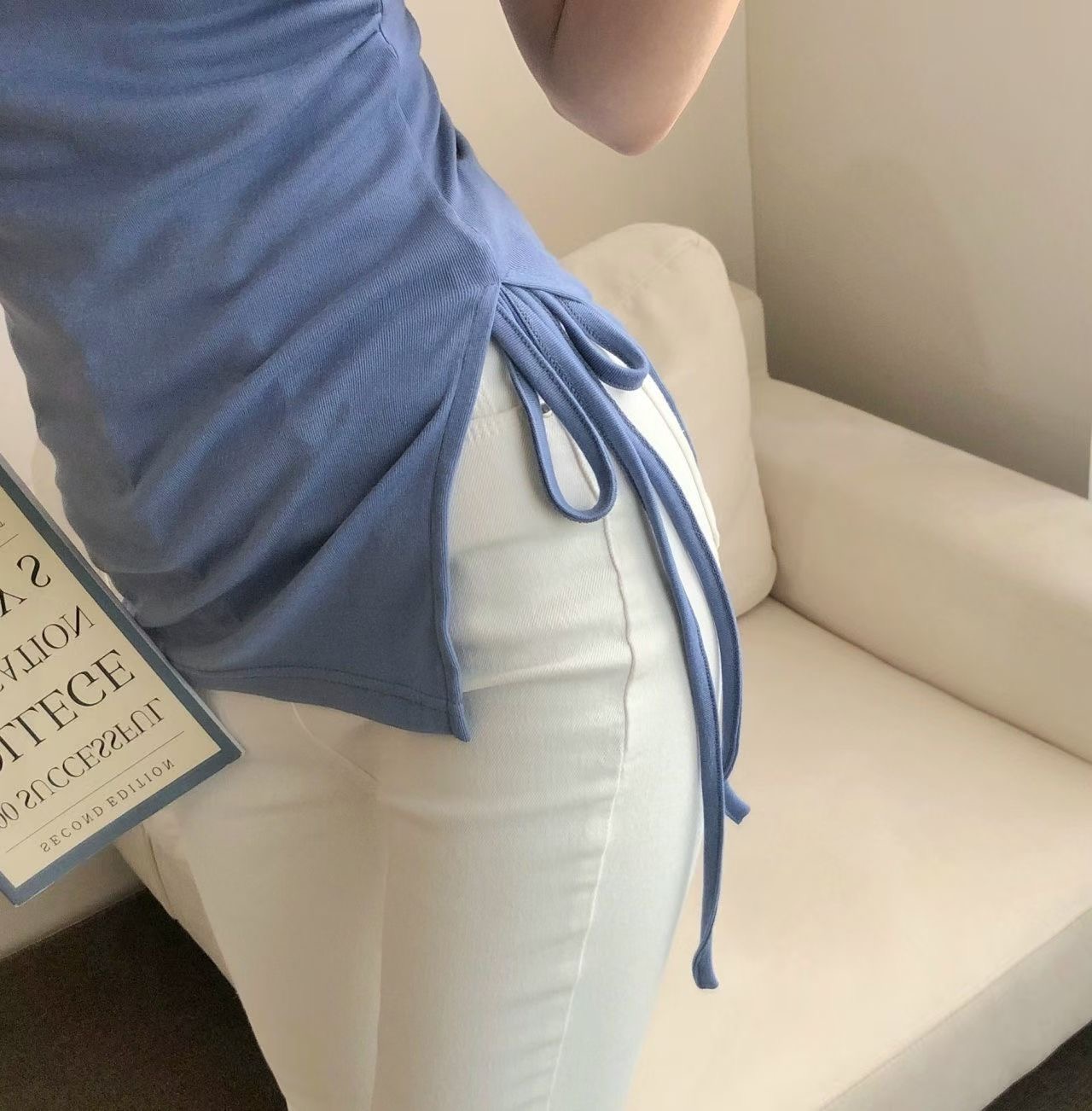 PUDDING韓國東大門代購女裝新品推薦休閑吊帶背心開衩長款PUDDING吊帶/背心