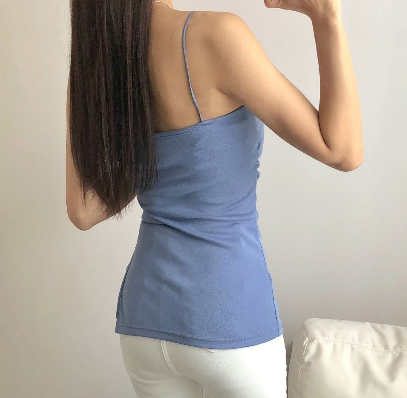 PUDDING韓國東大門代購女裝新品推薦休閑吊帶背心開衩長款PUDDING吊帶/背心