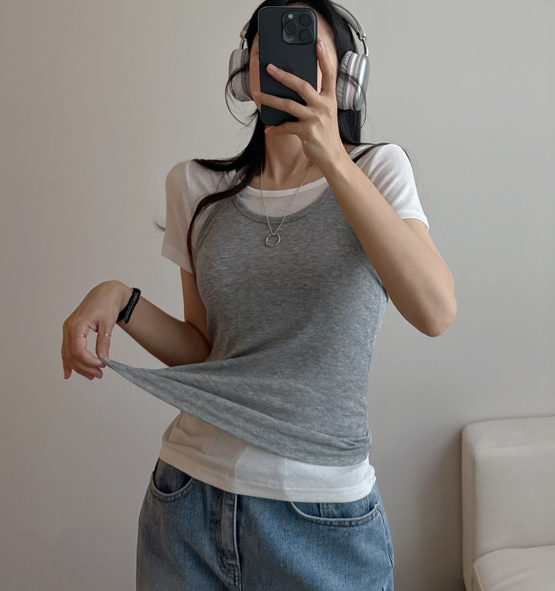 PUDDING韓國東大門直郵女裝新品人氣26夏季套裝套裝露背無袖PUDDING套裝圖色3