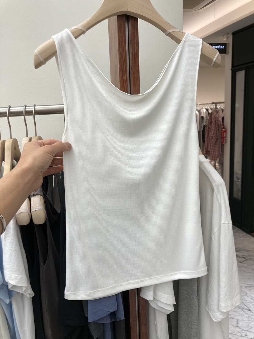 CURVY韓國直郵實拍女裝新款推薦休閑吊帶背心莫代爾無袖羅紋CURVY吊帶/背心圖色1