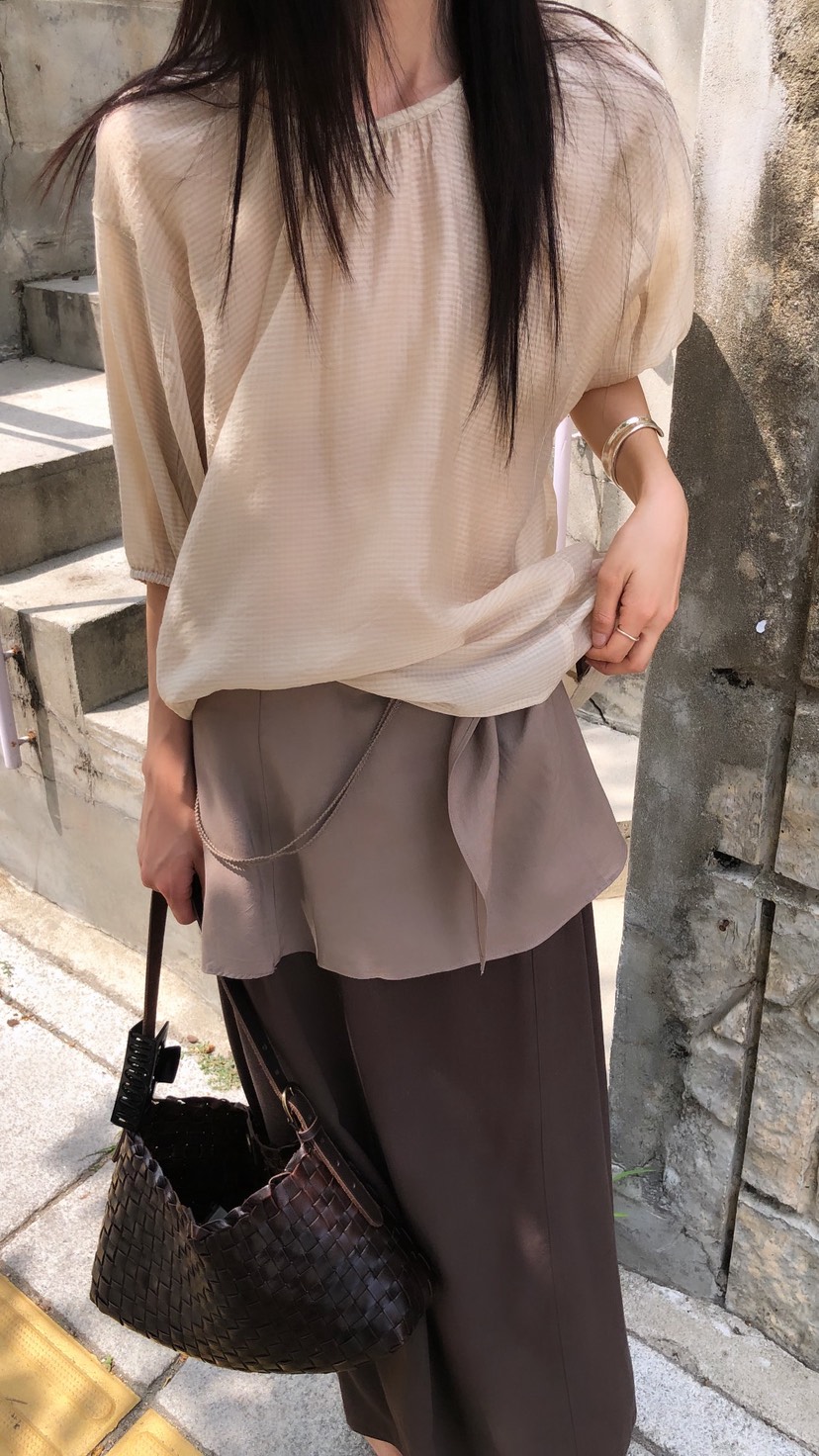 OVER RICH韓國直郵女裝新品26夏季人氣熱賣襯衫蕾絲衫寬松OVER RICH襯衫/蕾絲衫