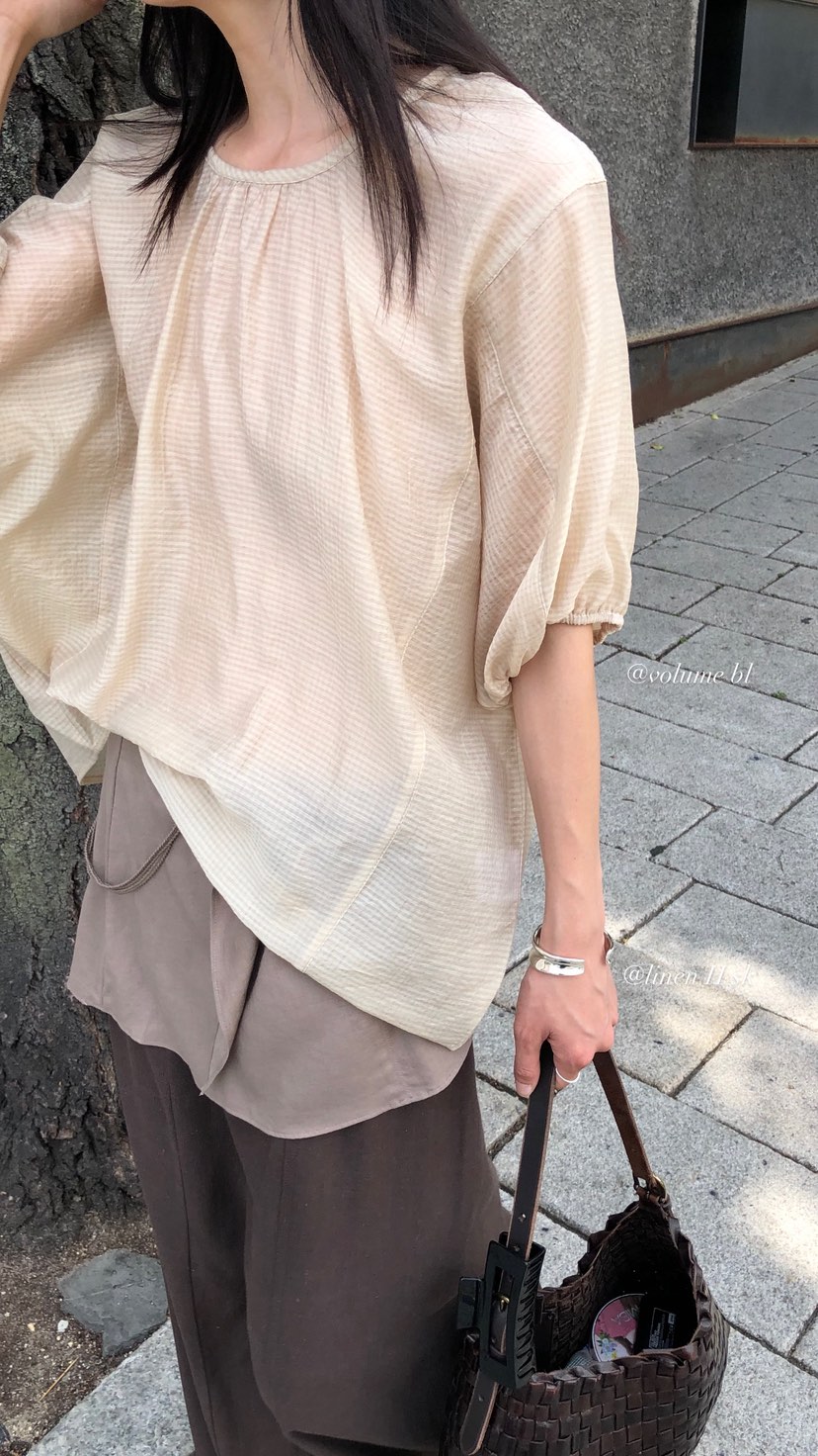 OVER RICH韓國直郵女裝新品26夏季人氣熱賣襯衫蕾絲衫寬松OVER RICH襯衫/蕾絲衫