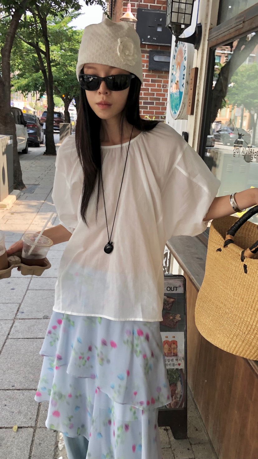OVER RICH韓國直郵女裝新品26夏季人氣熱賣襯衫蕾絲衫寬松OVER RICH襯衫/蕾絲衫