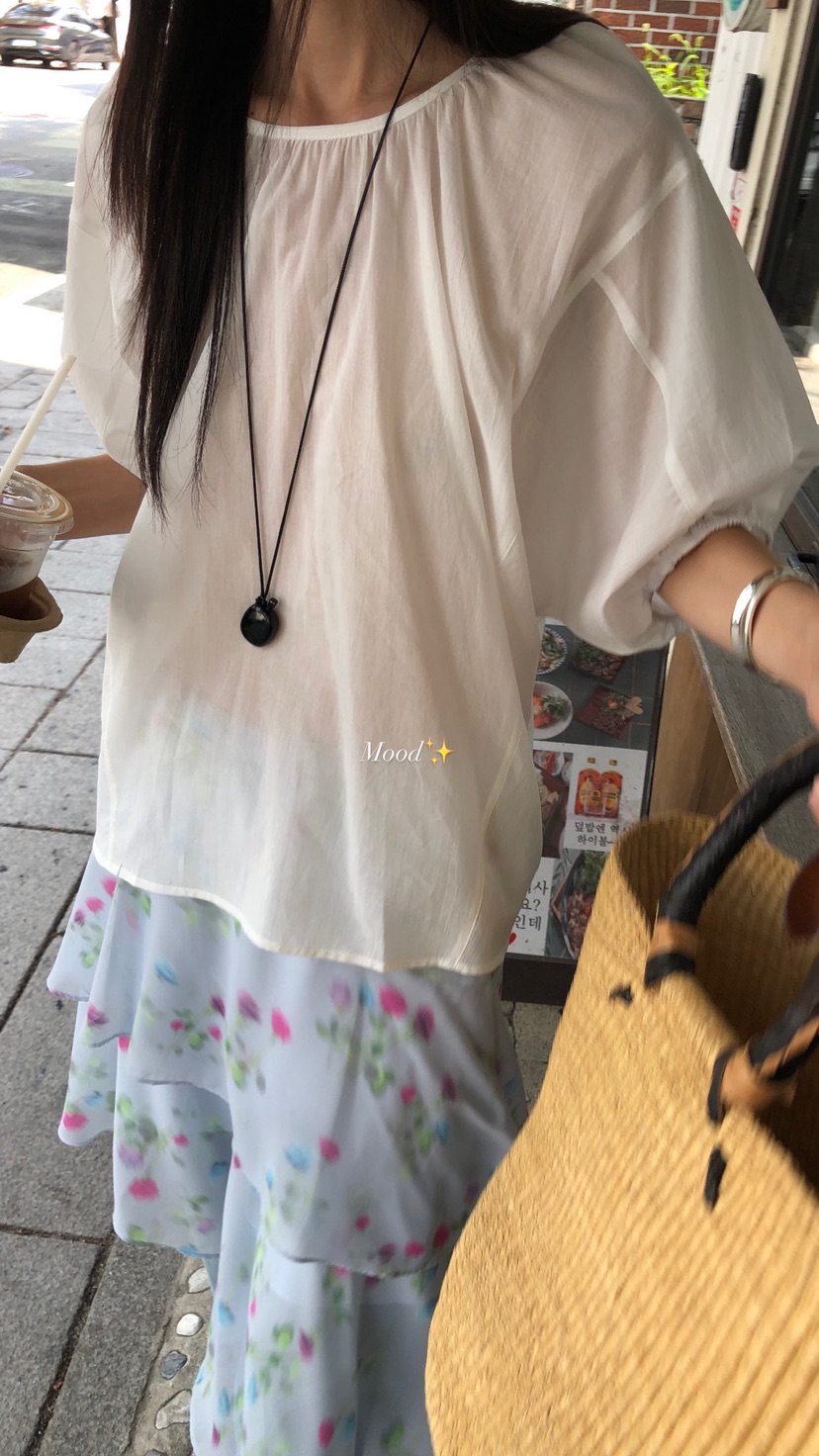 OVER RICH韓國直郵女裝新品26夏季人氣熱賣襯衫蕾絲衫寬松OVER RICH襯衫/蕾絲衫