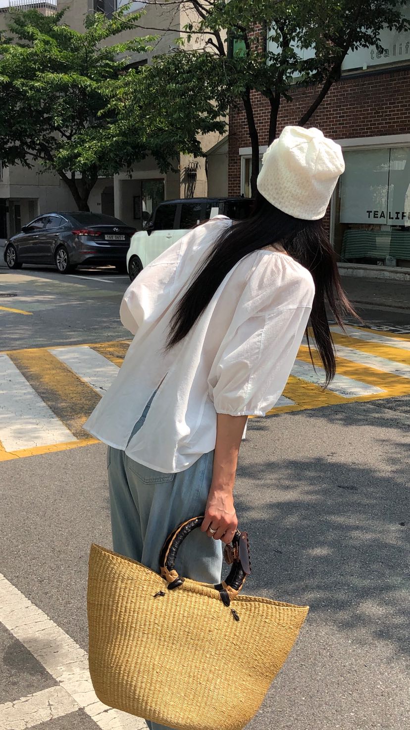 OVER RICH韓國直郵女裝新品26夏季人氣熱賣襯衫蕾絲衫寬松OVER RICH襯衫/蕾絲衫