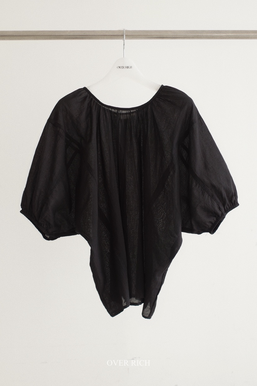 OVER RICH韓國直郵女裝新品26夏季人氣熱賣襯衫蕾絲衫寬松OVER RICH襯衫/蕾絲衫圖色4