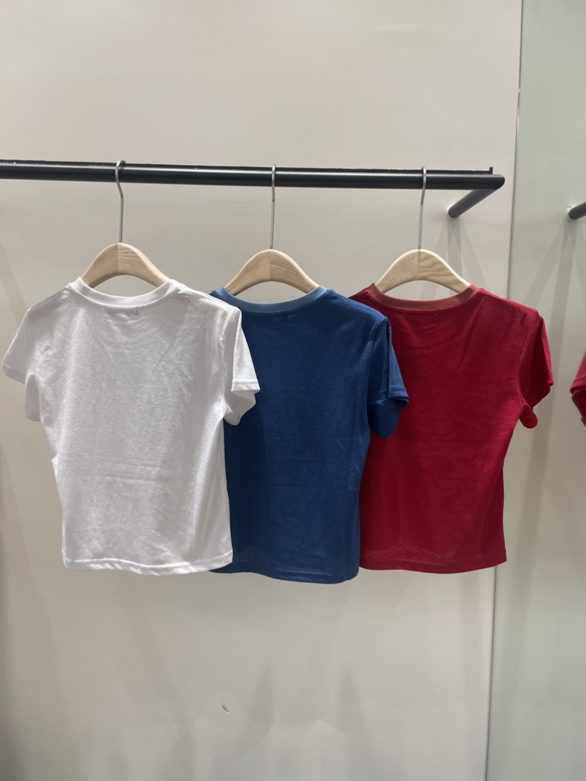 NEOUL韓國代購女裝新品休閑人氣時尚熱賣推薦26夏季T恤NEOUL/ahin雙領標簽T恤
