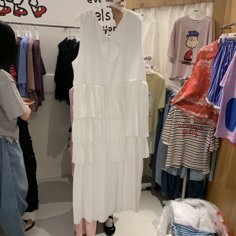 VENTI韓國直郵女裝新款時尚26夏季休閑熱賣人氣連衣裙褶裥VENTI連衣裙圖色1