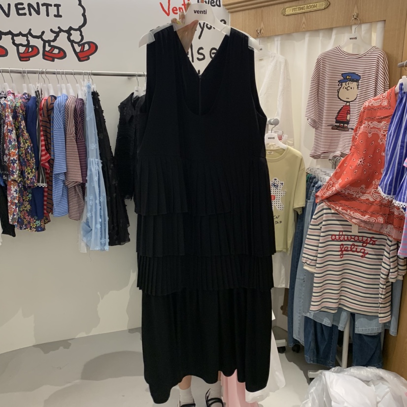 VENTI韓國直郵女裝新款時尚26夏季休閑熱賣人氣連衣裙褶裥VENTI連衣裙圖色3