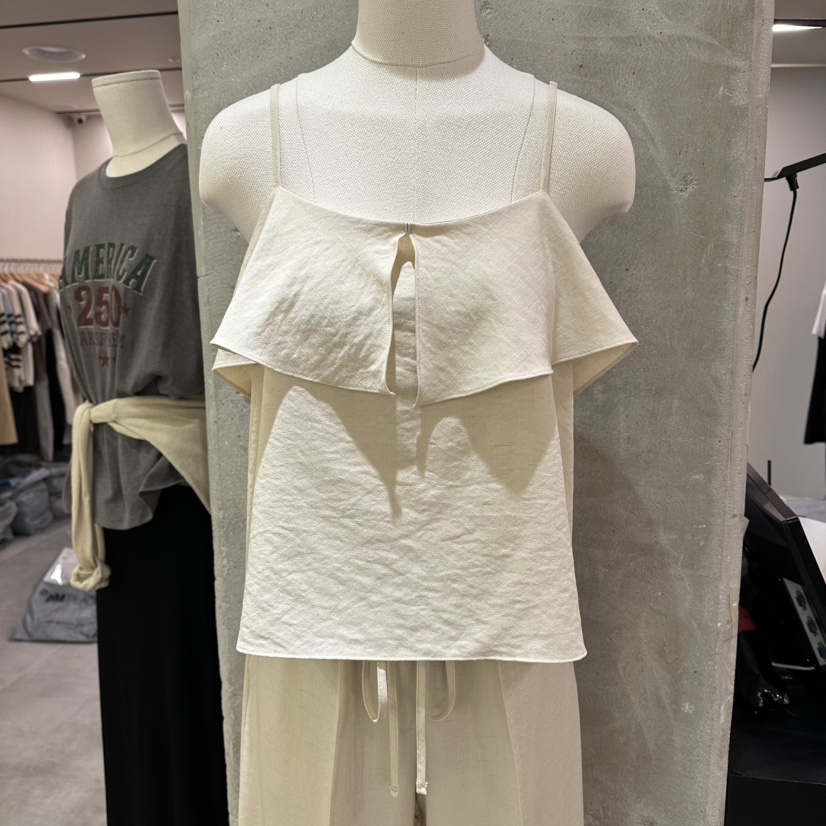 URBANSTORY/REMAKING韓國東大門代購女士新品熱賣吊帶背心亞麻無袖Remaking/URBANSTORY吊帶/背心圖色2