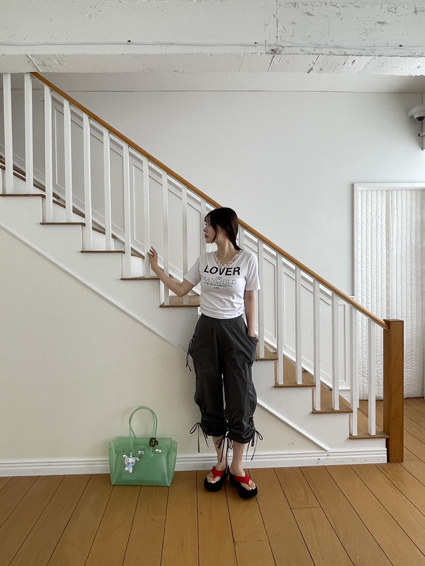 JOURNEY韓國直郵實拍女裝新款時尚人氣26夏季推薦休閑休閑褲JOURNEY休閑褲
