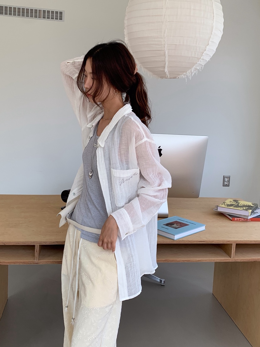 WEARABLE-L韓國東大門代購女裝新款熱賣時尚休閑襯衫蕾絲衫WEARABLE襯衫/蕾絲衫