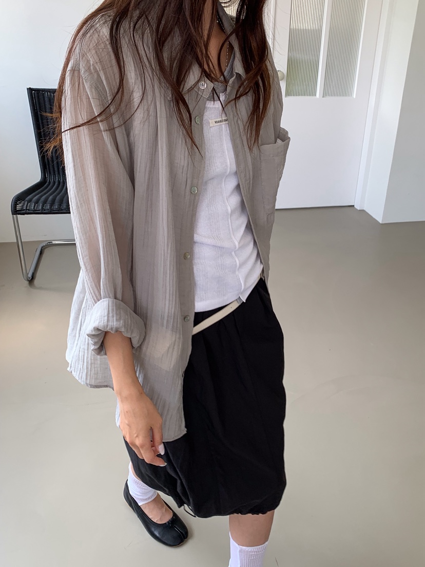 WEARABLE-L韓國東大門代購女裝新款熱賣時尚休閑襯衫蕾絲衫WEARABLE襯衫/蕾絲衫