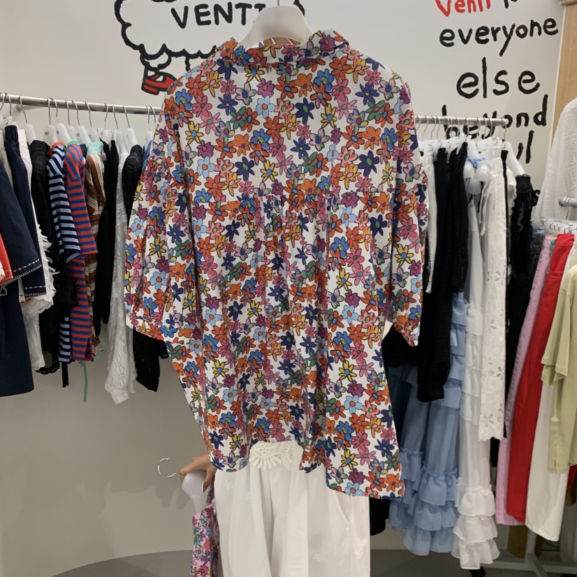 VENTI韓國代購女裝新品時尚26夏季休閑人氣推薦襯衫蕾絲衫VENTI襯衫/蕾絲衫