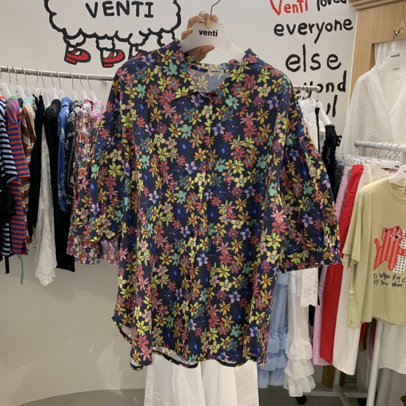 VENTI韓國代購女裝新品時尚26夏季休閑人氣推薦襯衫蕾絲衫VENTI襯衫/蕾絲衫圖色3