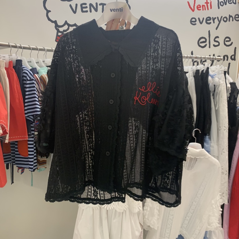VENTI韓國直郵女士新品26夏季熱賣休閑推薦襯衫蕾絲衫蕾絲VENTI襯衫/蕾絲衫圖色2