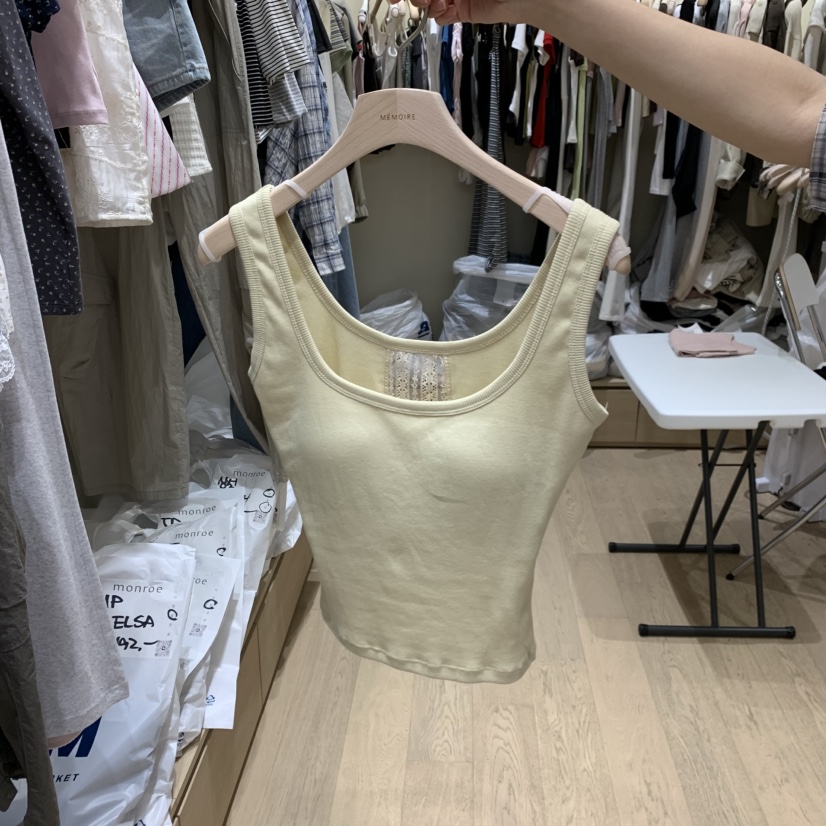 MEMOIRE韓國直郵實拍女士新款時尚熱賣休閑26夏季吊帶背心蕾絲MEMOIRE吊帶/背心圖色4