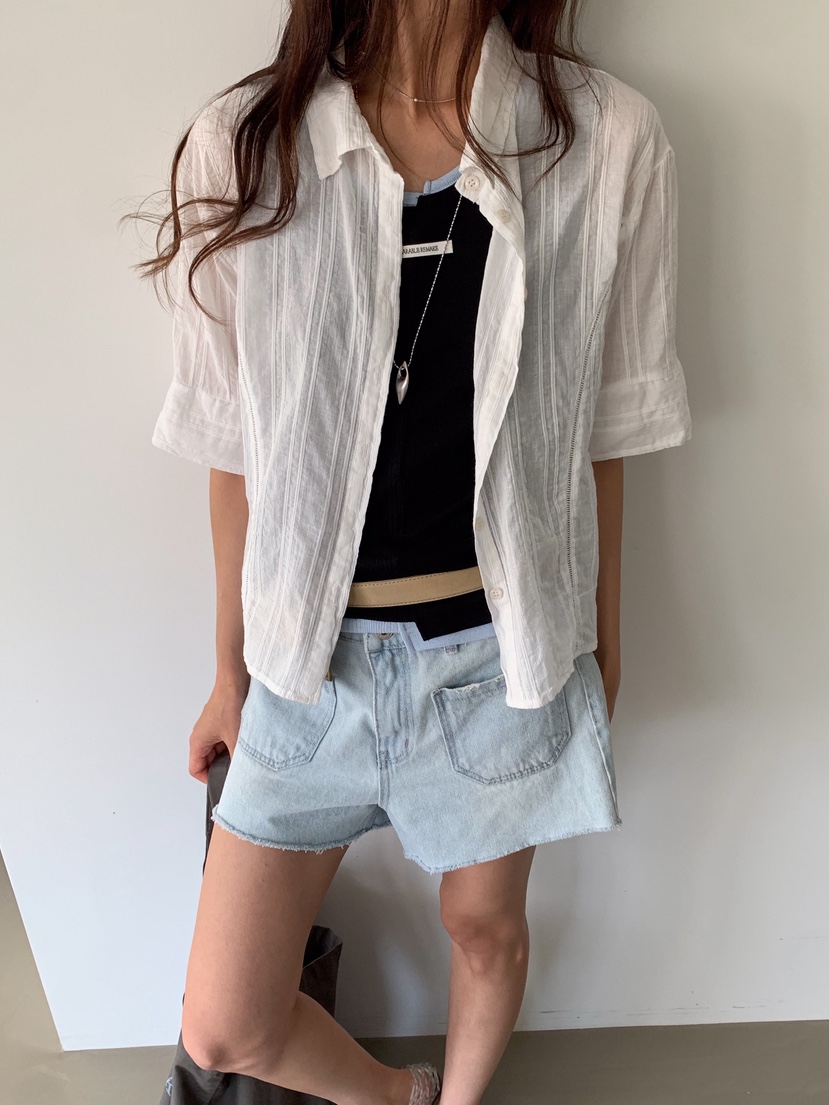 WEARABLE-L韓國直郵實拍女裝新品熱賣推薦休閑襯衫蕾絲衫WEARABLE襯衫/蕾絲衫