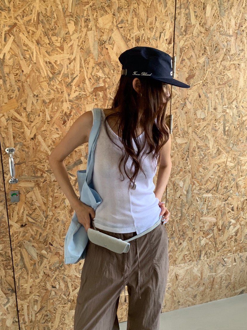 WEARABLE-L韓國東大門直郵女裝新款時尚吊帶背心開衩無袖WEARABLE吊帶/背心