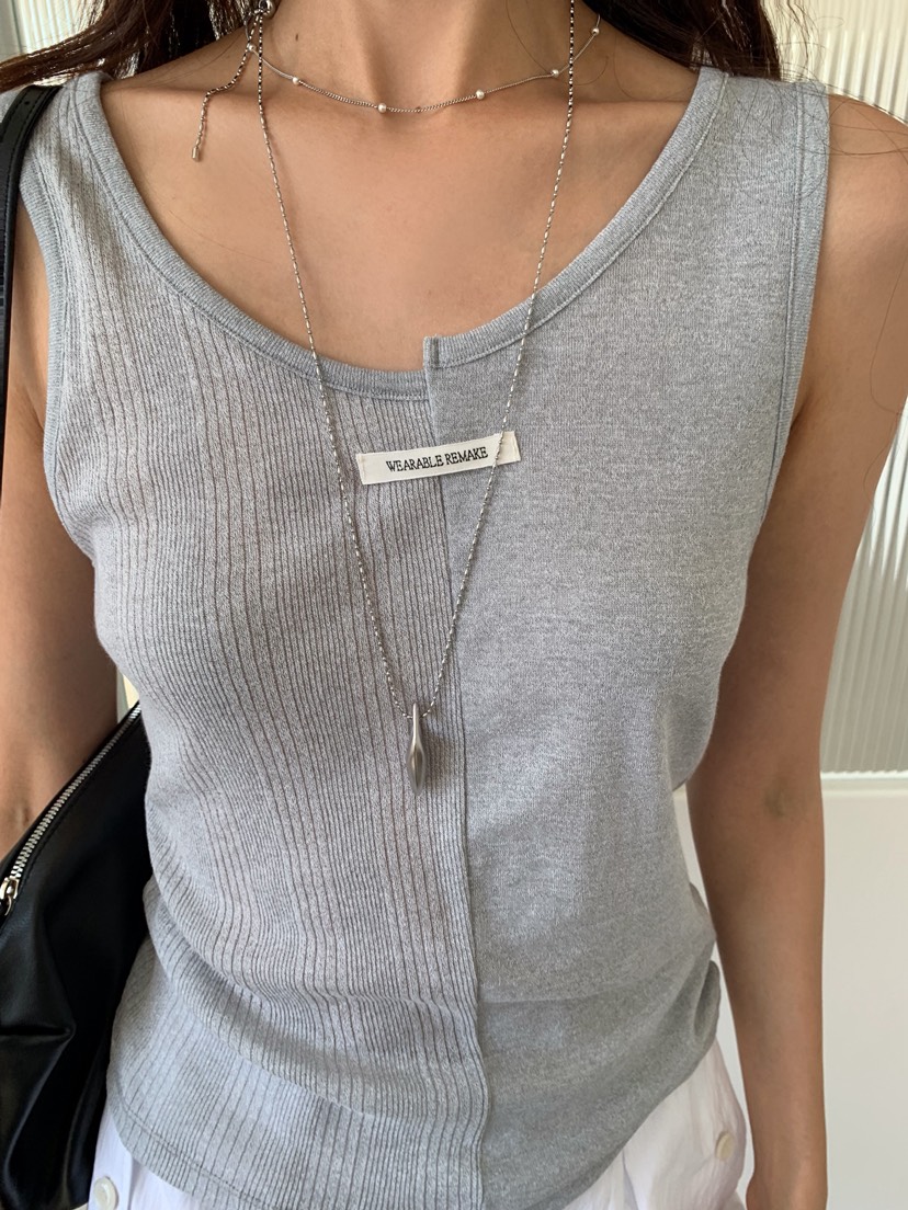 WEARABLE-L韓國東大門直郵女裝新款時尚吊帶背心開衩無袖WEARABLE吊帶/背心