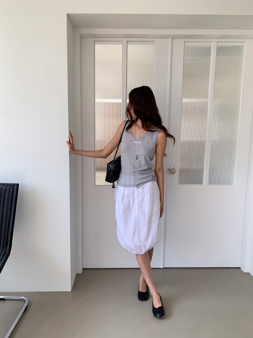 WEARABLE-L韓國東大門直郵女裝新款時尚吊帶背心開衩無袖WEARABLE吊帶/背心