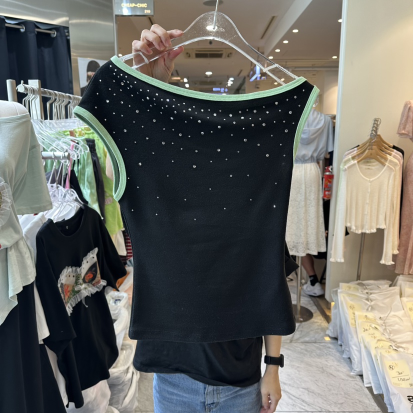 CHEAP-CHIC東大門實拍韓國女士新款推薦吊帶背心不對稱無袖CHEAP-CHIC/CHARLES THE SECOND吊帶/背心圖色2