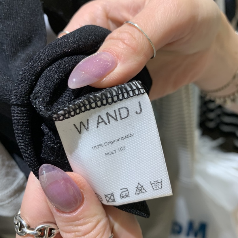 W AND J韓國直郵實拍女士新品推薦人氣26夏季時尚T恤網狀W AND JT恤