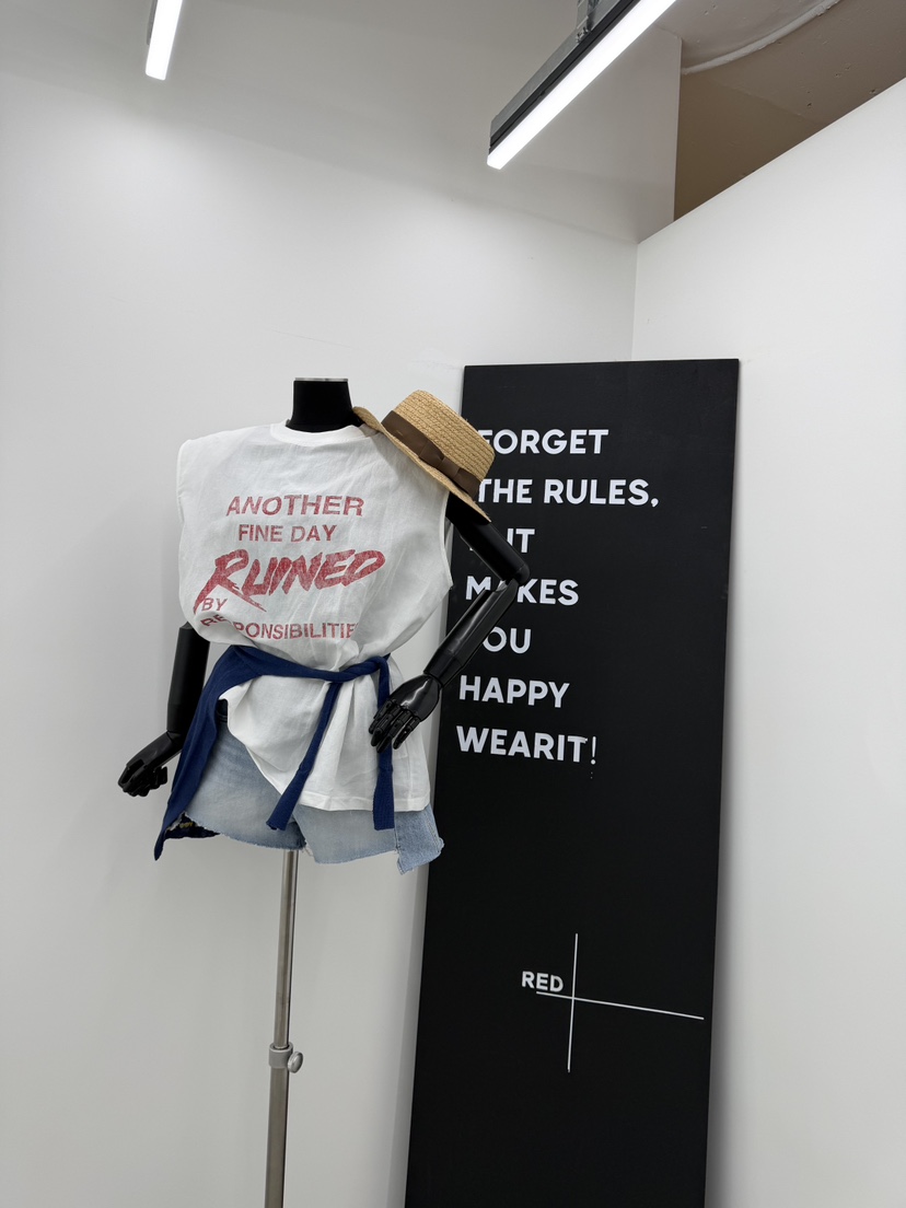 RED-A韓國直郵女士新款26夏季休閑時尚吊帶背心亞麻無袖RED-A吊帶/背心