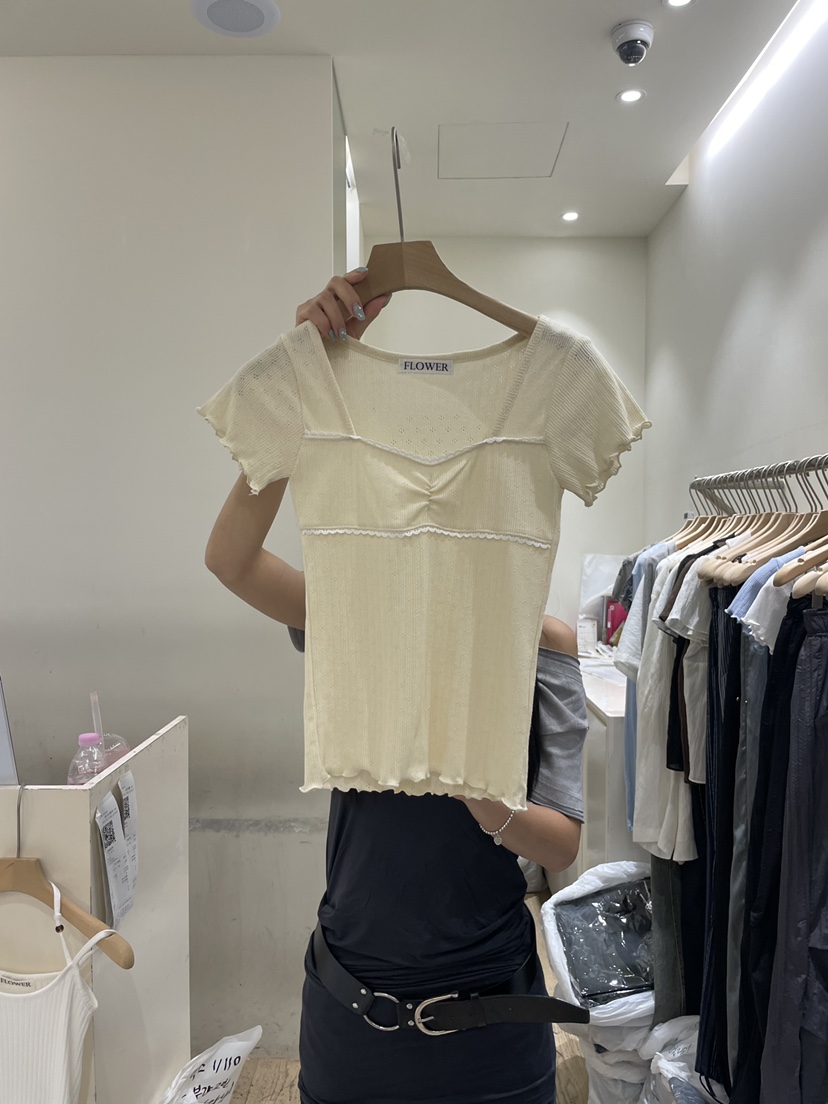 FLOWER-L韓國直郵女士新品人氣熱賣時尚推薦26夏季休閑T恤FLOWER-LT恤圖色2