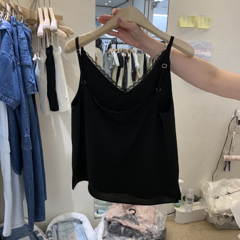W AND J韓國直郵實拍女裝新品26夏季人氣休閑吊帶背心無袖W AND J吊帶/背心
