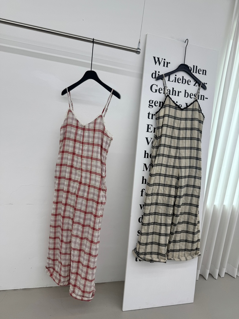 RED-A韓國代購女士新款休閑人氣時尚推薦26夏季連體褲格子RED-A連體褲