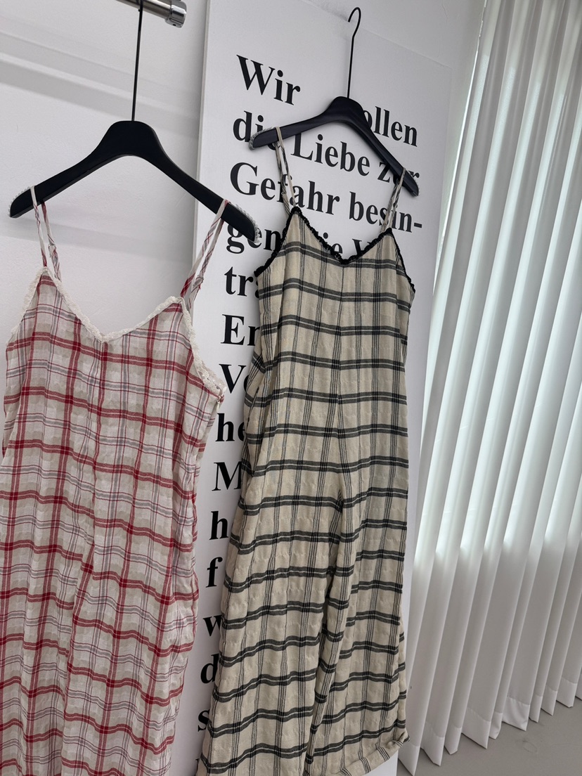 RED-A韓國代購女士新款休閑人氣時尚推薦26夏季連體褲格子RED-A連體褲