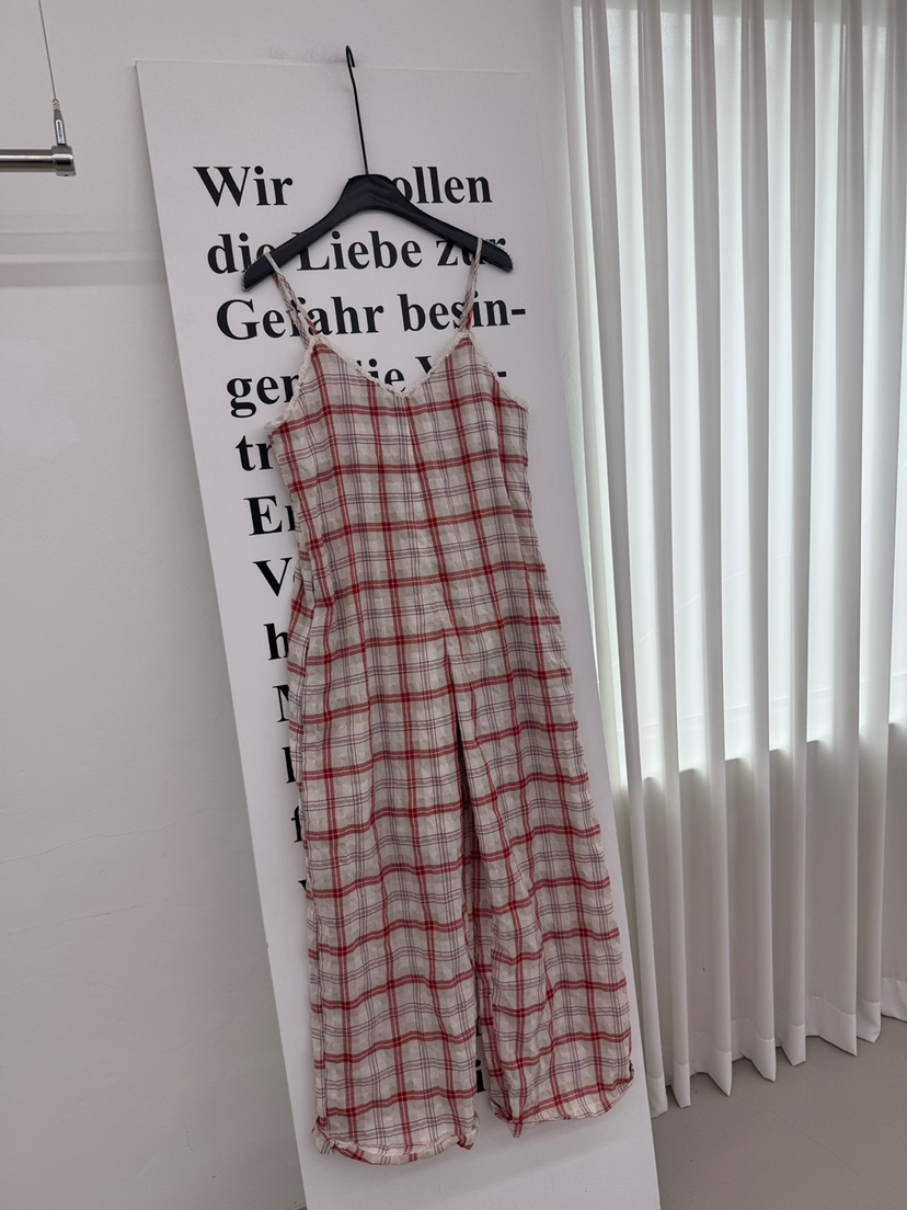 RED-A韓國代購女士新款休閑人氣時尚推薦26夏季連體褲格子RED-A連體褲圖色1