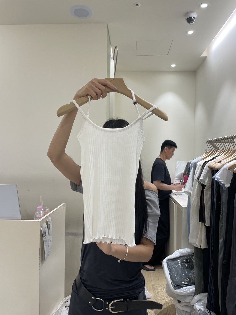 FLOWER-L韓國代購女士新品休閑推薦26夏季時尚熱賣吊帶背心FLOWER-L吊帶/背心圖色1