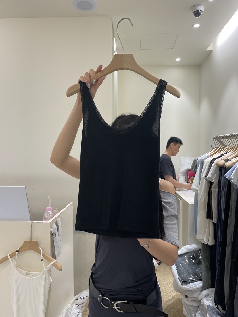 FLOWER-L韓國直郵實拍女士新款熱賣推薦人氣26夏季吊帶背心FLOWER-L吊帶/背心圖色3黑色