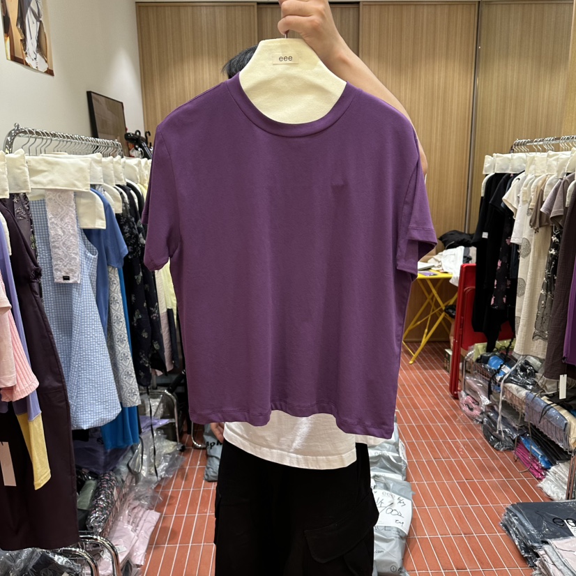 EEE韓國東大門直郵女士新品時尚人氣26夏季推薦休閑熱賣T恤EEET恤圖色2